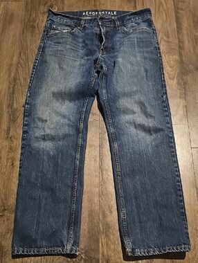 Aeropostale Jeans Men's Blue Straight Faded Wash 32 X 30